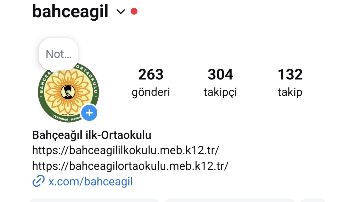 Instagram adresimiz @bahceagil